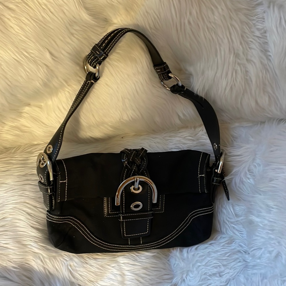 Braided Belt Coach Shoulder Bag